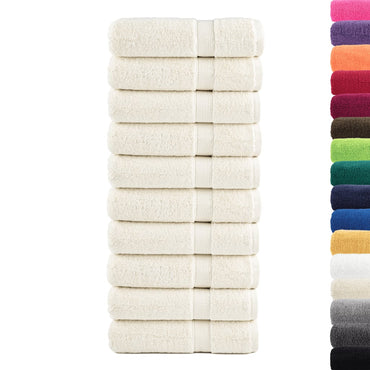 Premium Hand Towels Solund 10 Pcs Cream 50X100 Cm 600 Gsm