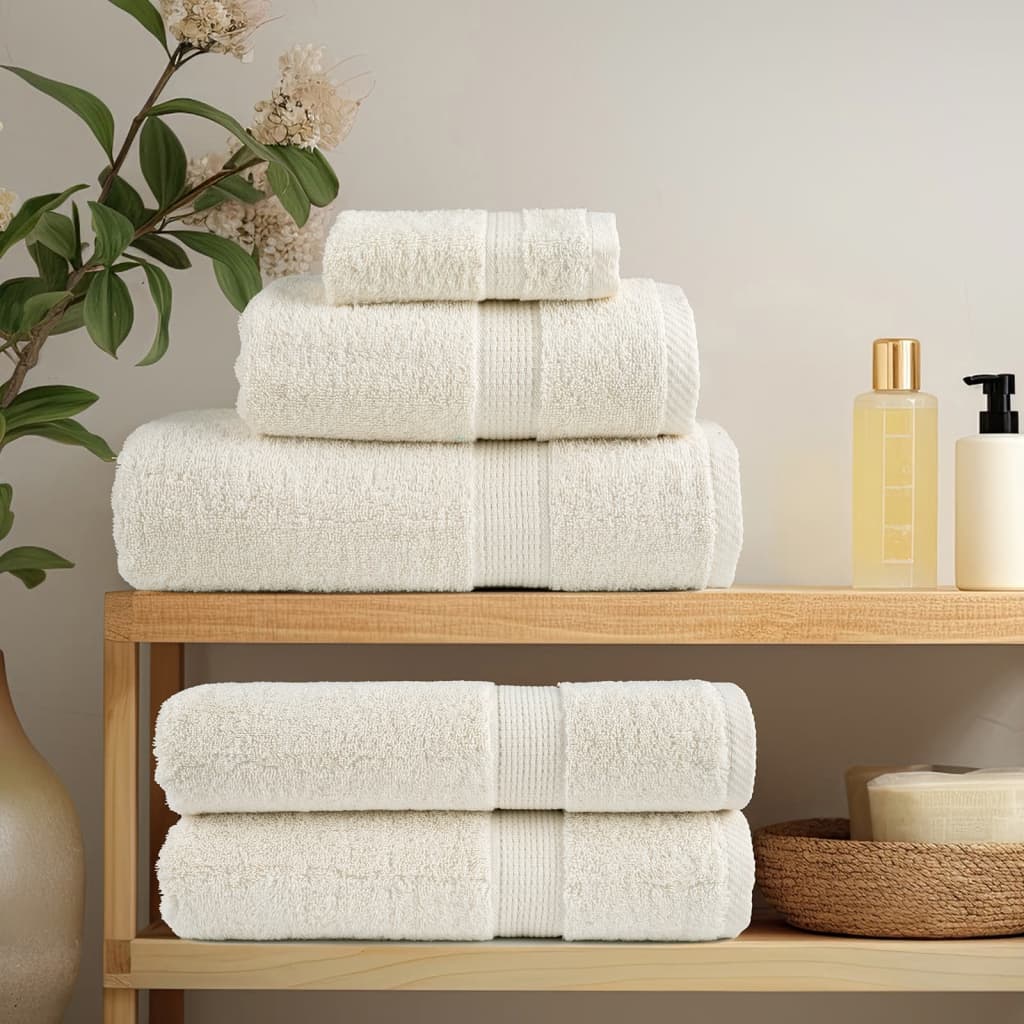 Premium Hand Towels Solund 10 Pcs Cream 50X100 Cm 600 Gsm