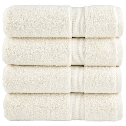 Premium Shower Towels Solund 4 Pcs Cream 70X140 Cm 600 Gsm