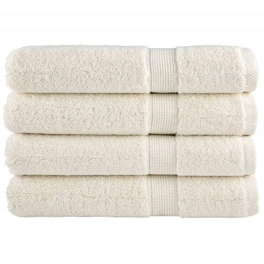 Premium Sauna Towels Solund 4 Pcs Cream 80X200 Cm 600 Gsm