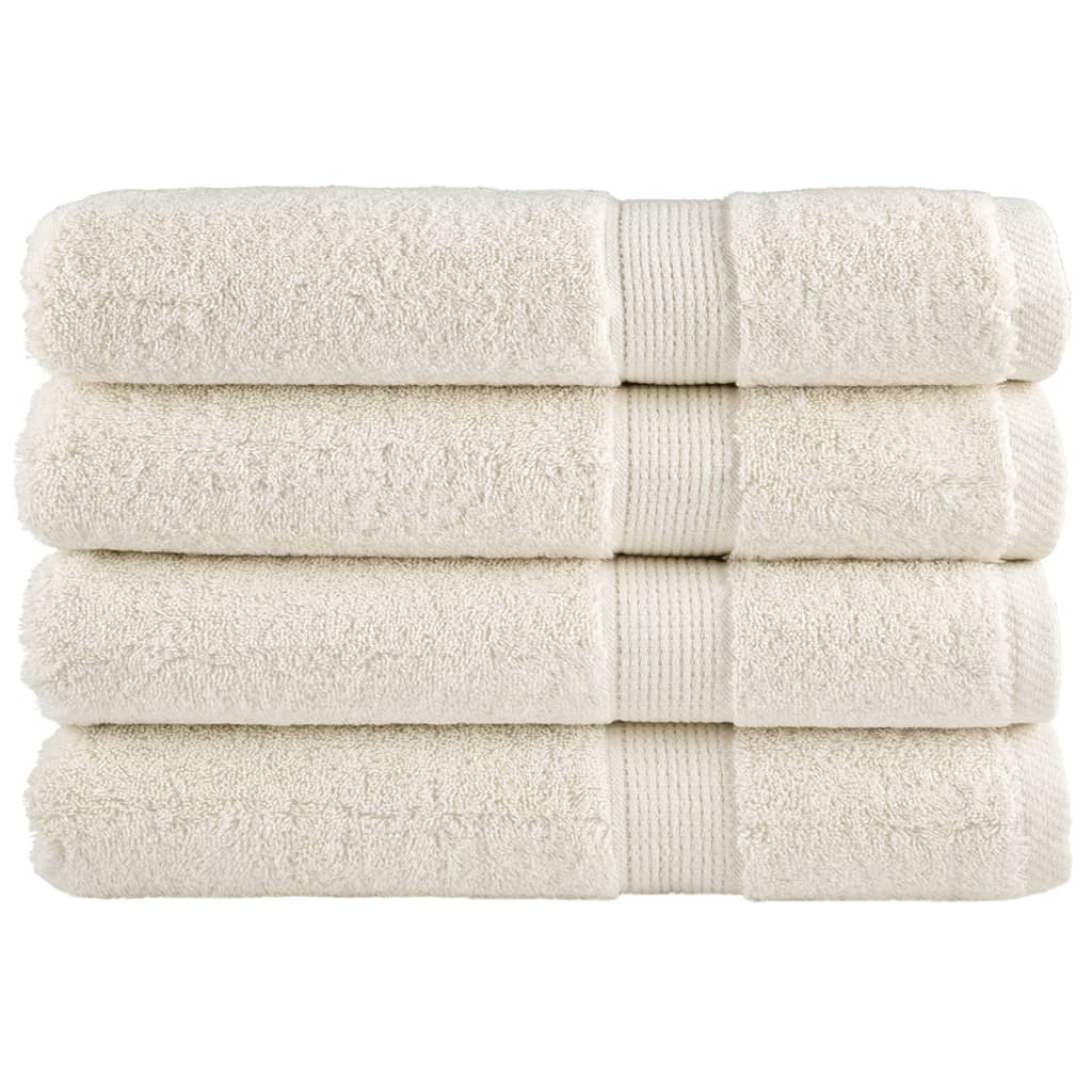 Premium Towels Solund 4 Pcs Cream 100X200 Cm 600 Gsm