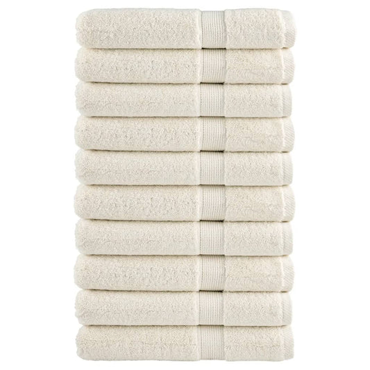 Premium Towels Solund 10 Pcs Cream 100X200 Cm 600 Gsm