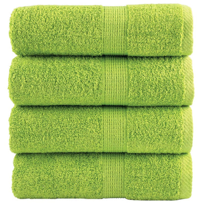 Premium Soap Towels Solund 4 Pcs Apple Green 30X30 Cm 600 Gsm