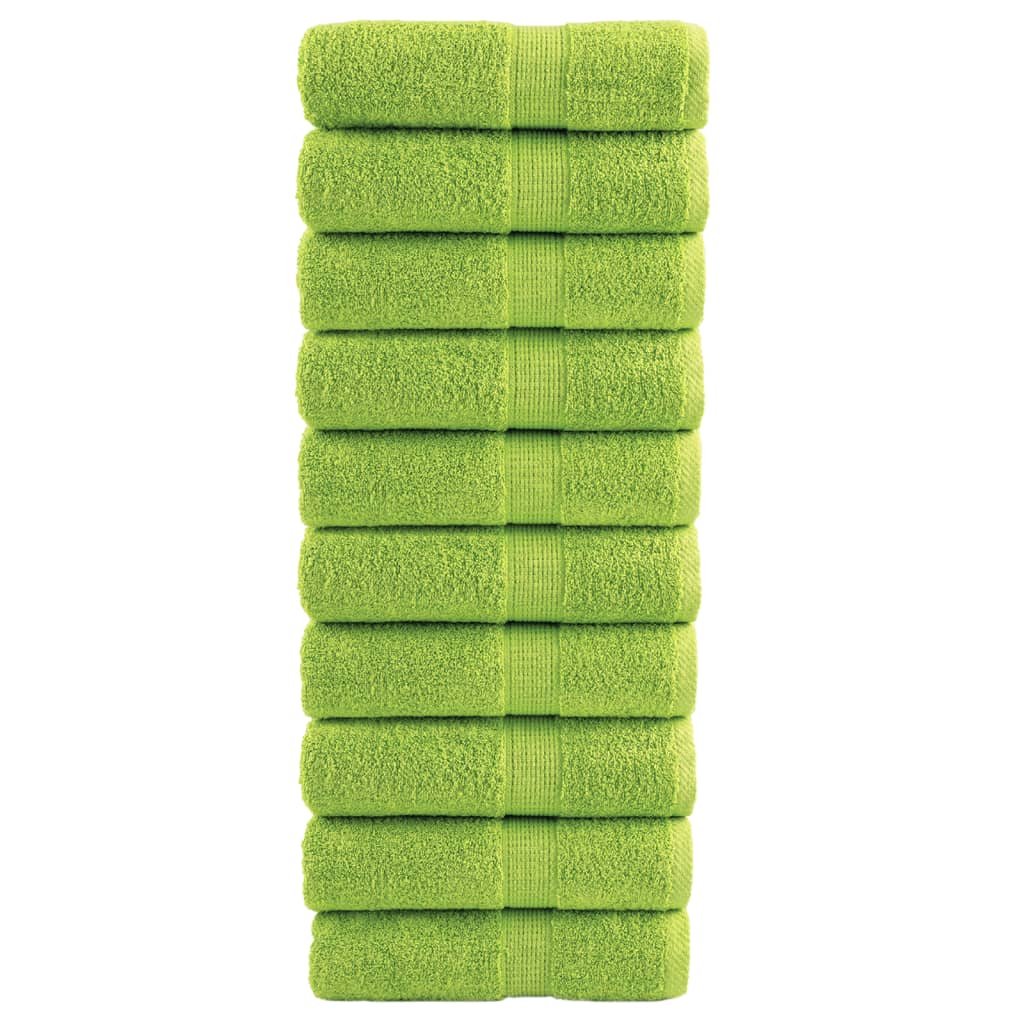 Premium Soap Towels Solund 10 Pcs Apple Green 30X30 Cm 600 Gsm