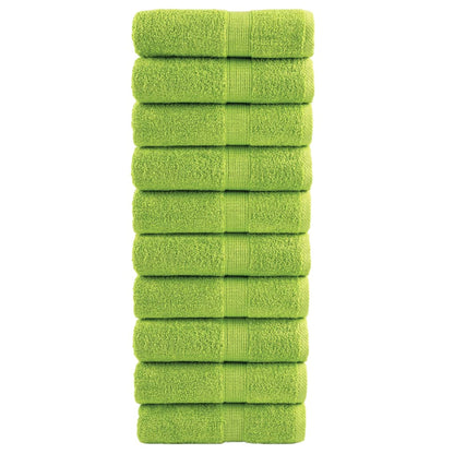 Premium Soap Towels Solund 10 Pcs Apple Green 30X30 Cm 600 Gsm