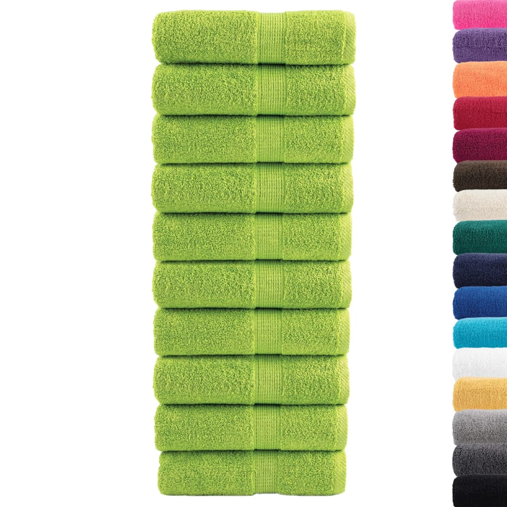 Premium Soap Towels Solund 10 Pcs Apple Green 30X30 Cm 600 Gsm