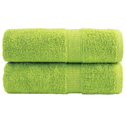 Premium Guest Towels Solund 2 Pcs Apple Green 30X50 Cm 600 Gsm