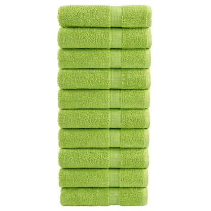 Premium Shower Towels Solund 10 Pcs Apple Green 70X140 Cm 600 Gsm