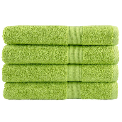 Premium Sauna Towels Solund 4 Pcs Apple Green 80X200 Cm 600 Gsm