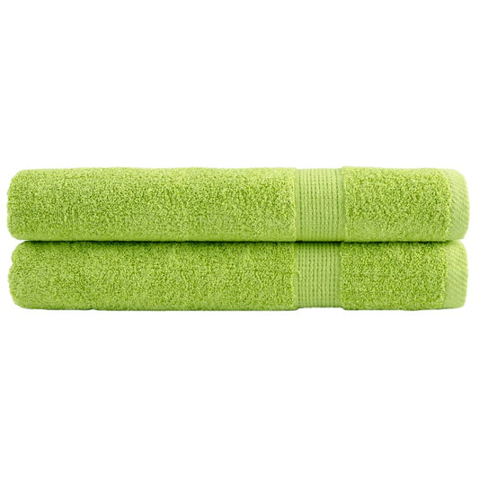 Premium Towels Solund 2 Pcs Apple Green 100X200 Cm 600 Gsm