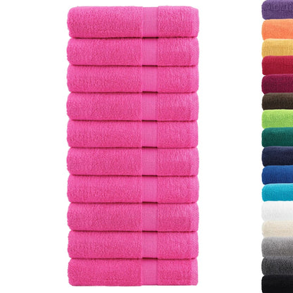 Premium Hand Towels Solund 10 Pcs Pink 50X100 Cm 600 Gsm