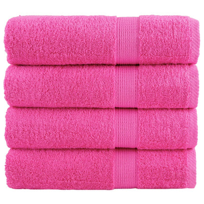 Premium Shower Towels Solund 4 Pcs Pink 70X140 Cm 600 Gsm