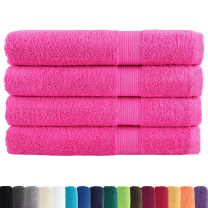 Premium Sauna Towels Solund 4 Pcs Pink 80X200 Cm 600 Gsm