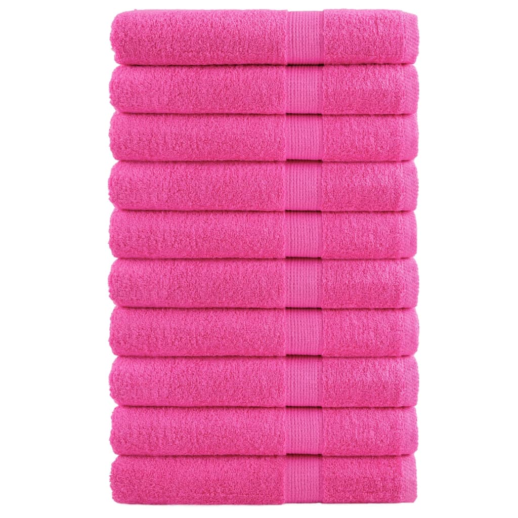 Premium Sauna Towels Solund 10 Pcs Pink 80X200 Cm 600 Gsm