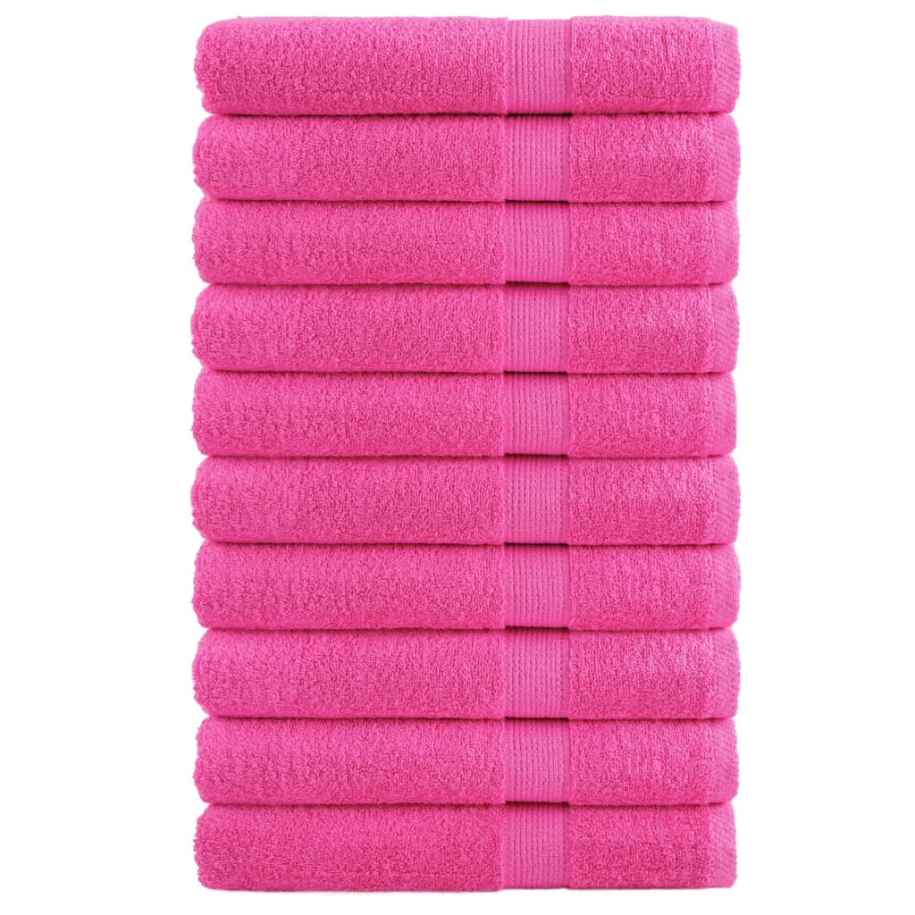 Premium Towels Solund 10 Pcs Pink 100X200 Cm 600 Gsm