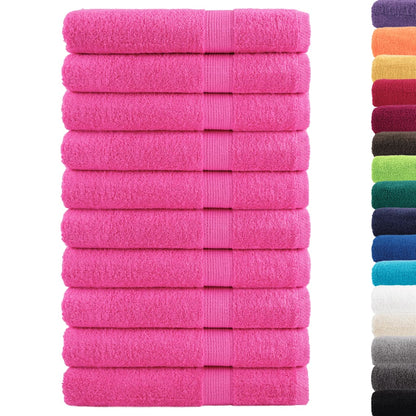 Premium Towels Solund 10 Pcs Pink 100X200 Cm 600 Gsm