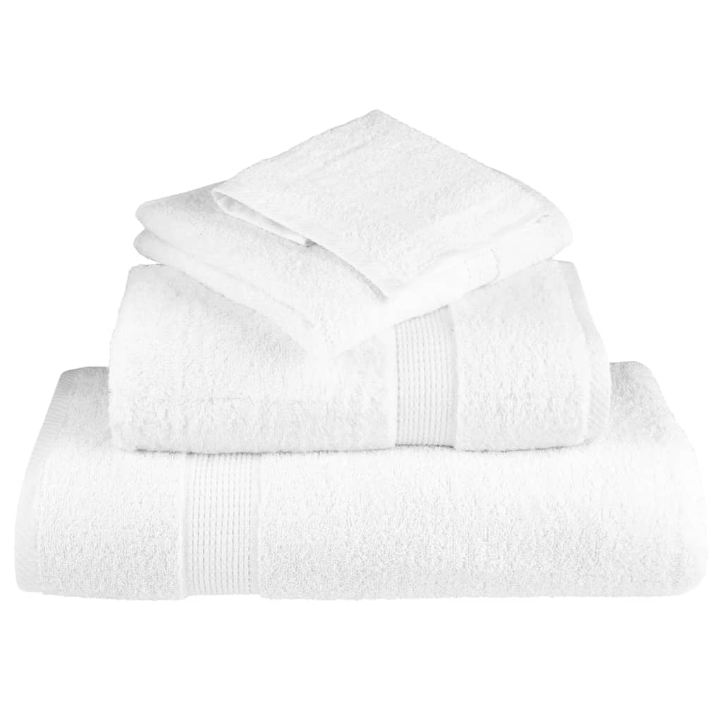 8 Piece Premium Towel Set Solund White 600 Gsm