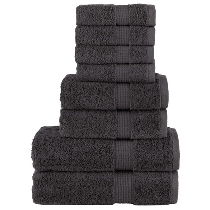 8 Piece Premium Towel Set Solund Anthracite 600 Gsm