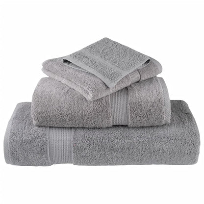 8 Piece Premium Towel Set Solund Grey 600 Gsm