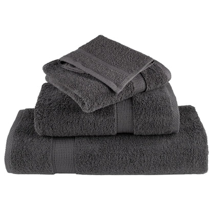 6 Piece Premium Towel Set Solund Anthracite 600 Gsm