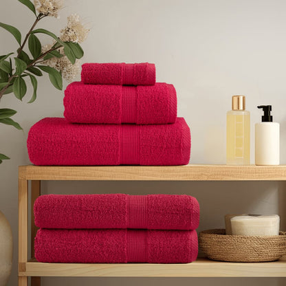 12 Piece Premium Towel Set Solund Red 600 Gsm