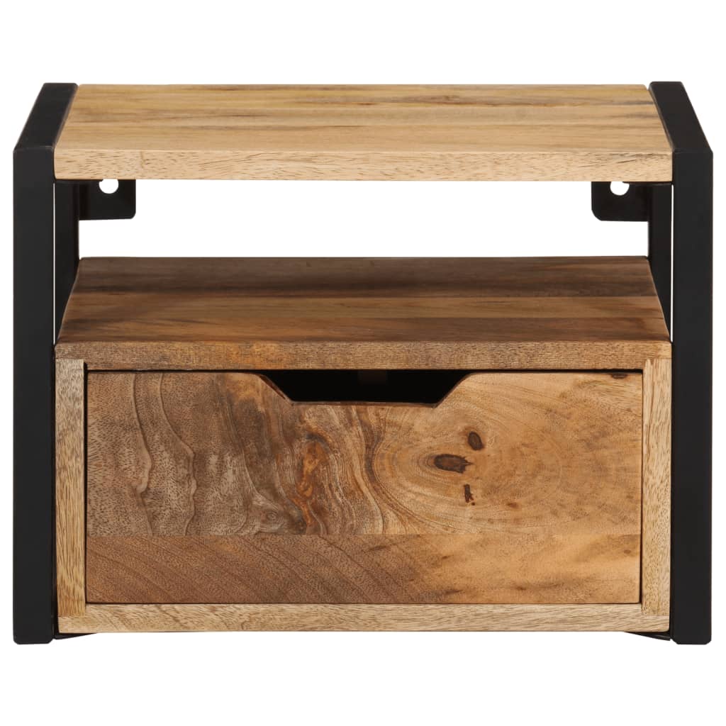 Wall-Mounted Bedside Cabinet 35X35X25 Cm Solid Wood Acacia