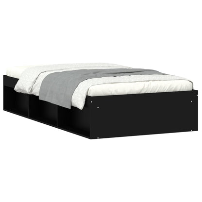 Bed Frame Black 90X190 Cm Single