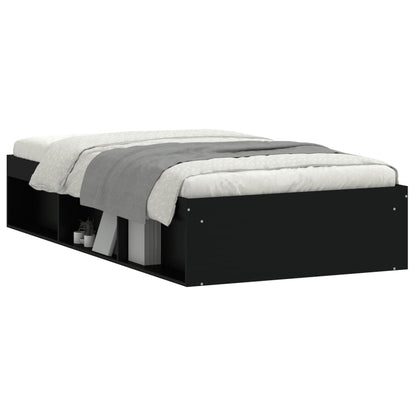 Bed Frame Black 90X190 Cm Single