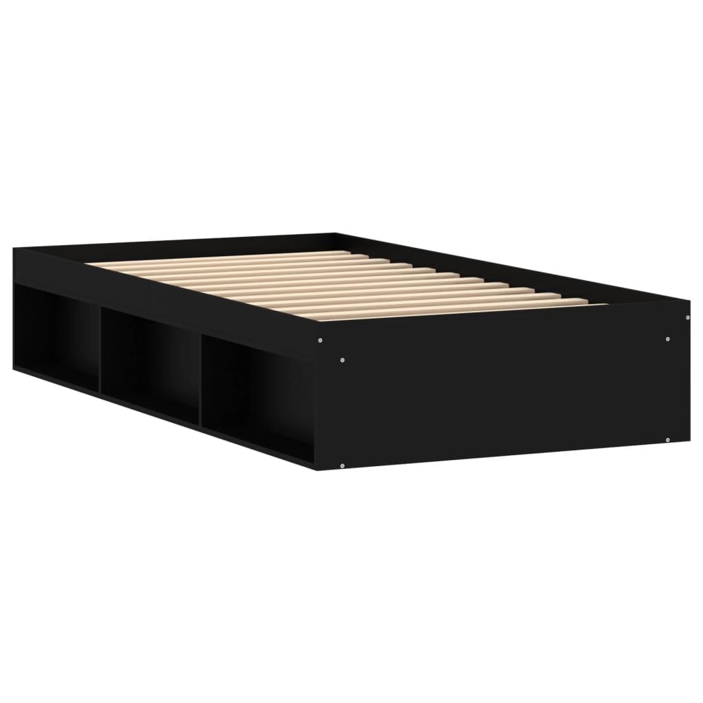 Bed Frame Black 90X190 Cm Single