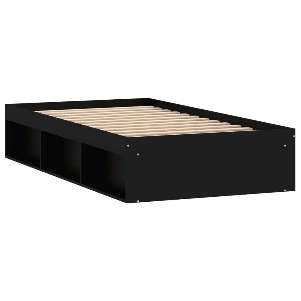 Bed Frame Black 90X190 Cm Single