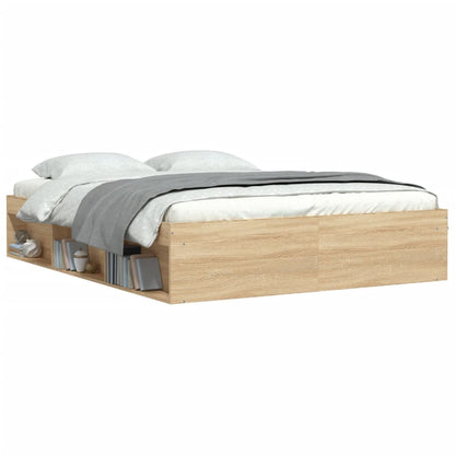 Bed Frame Sonoma Oak 150X200 Cm King Size