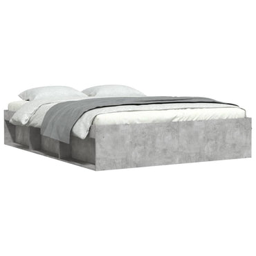 Bed Frame Concrete Grey 150X200 Cm King Size