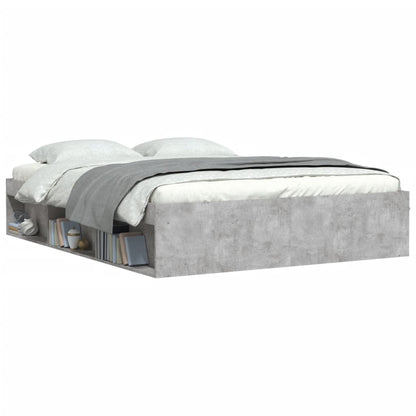 Bed Frame Concrete Grey 150X200 Cm King Size