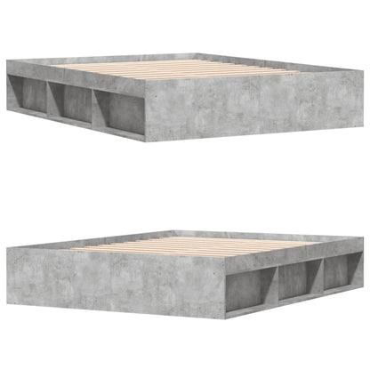 Bed Frame Concrete Grey 150X200 Cm King Size