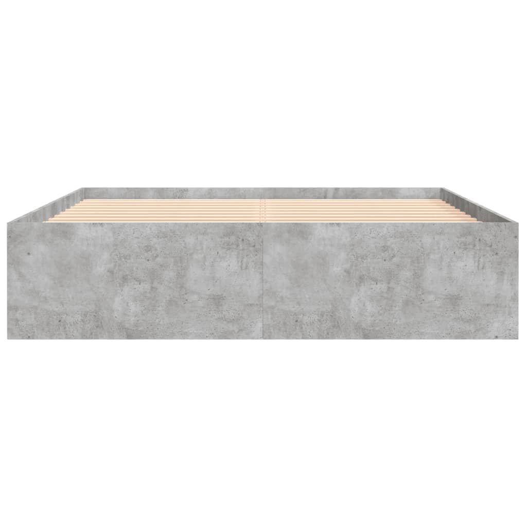 Bed Frame Concrete Grey 150X200 Cm King Size