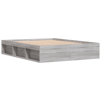 Bed Frame Grey Sonoma 150X200 Cm King Size