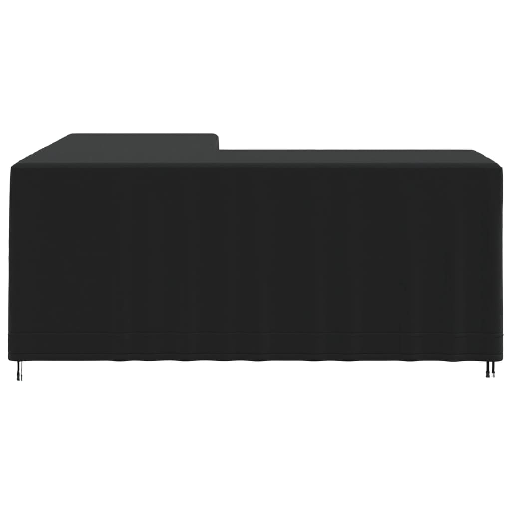 L-Shaped Sofa Cover Black 215X215X80 Cm 420D Oxford