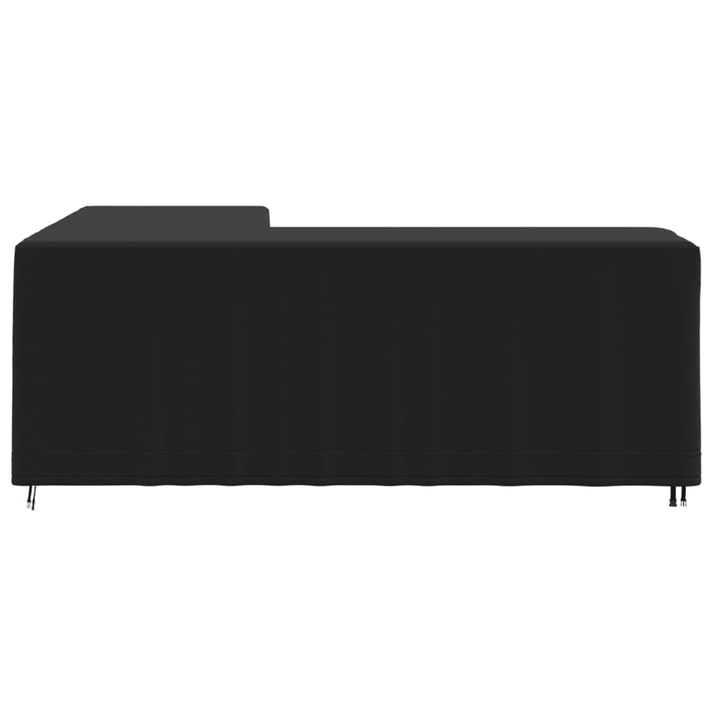 L-Shaped Sofa Cover Black 254X254X80 Cm 420D Oxford