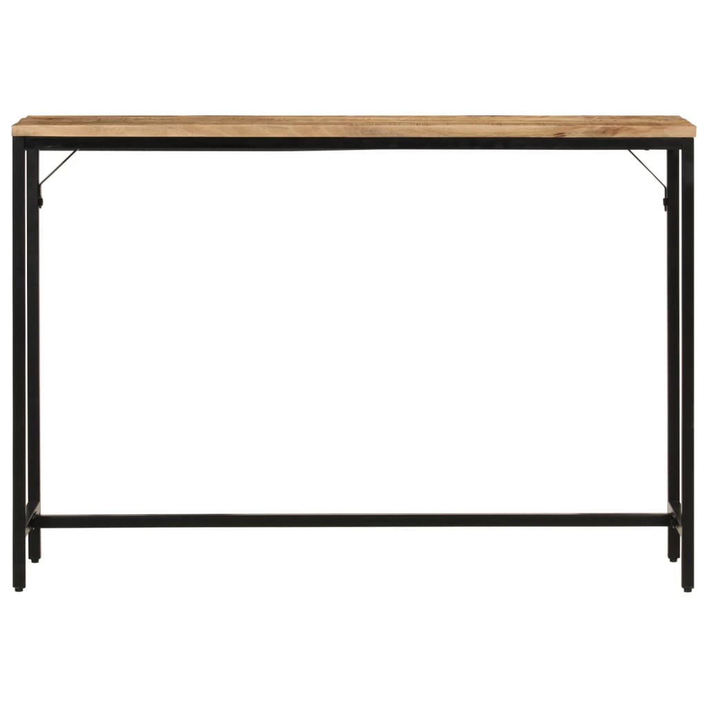 Console Table 110X30X75 Cm Solid Rough Mango Wood And Iron