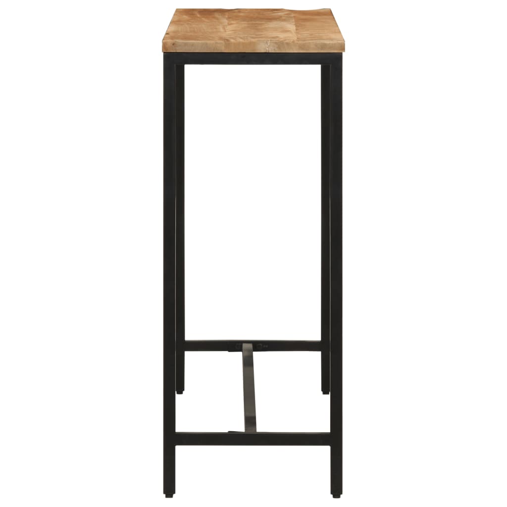 Console Table 110X30X75 Cm Solid Rough Mango Wood And Iron