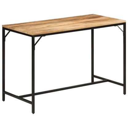 Dining Table 110X55X75 Cm Solid Rough Mango Wood And Iron