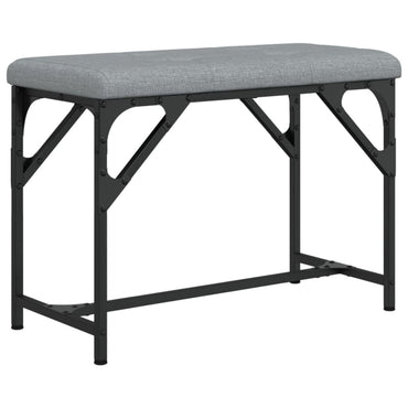 Dining Bench Light Grey 62X32X45 Cm Steel And Fabric