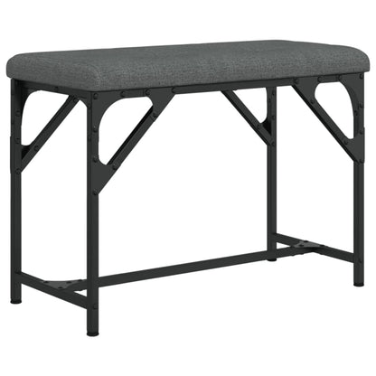 Dining Bench Dark Grey 62X32X45 Cm Steel And Fabric