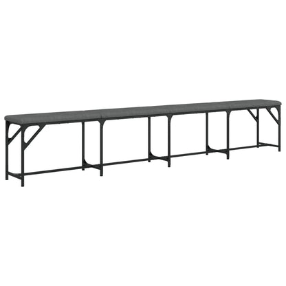 Dining Bench Dark Grey 248X32X45 Cm Steel And Fabric