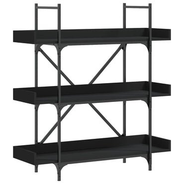 Bookcase 3-Tier Black 100X33X108.5 Cm Engineered Wood