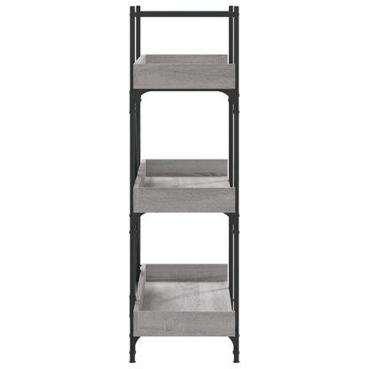 Bookcase 3-Tier Grey Sonoma 100X33X108.5 Cm Engineered Wood