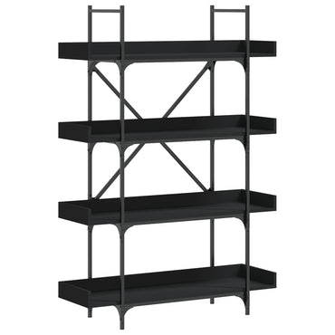 Bookcase 4-Tier Black 100X33X145.5 Cm Engineered Wood