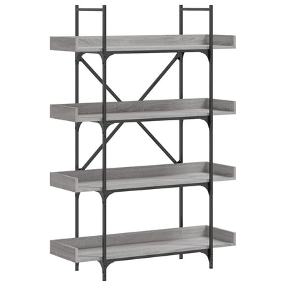 Bookcase 4-Tier Grey Sonoma 100X33X145.5 Cm Engineered Wood