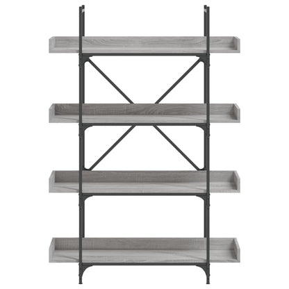 Bookcase 4-Tier Grey Sonoma 100X33X145.5 Cm Engineered Wood