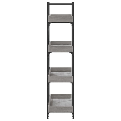 Bookcase 4-Tier Grey Sonoma 100X33X145.5 Cm Engineered Wood